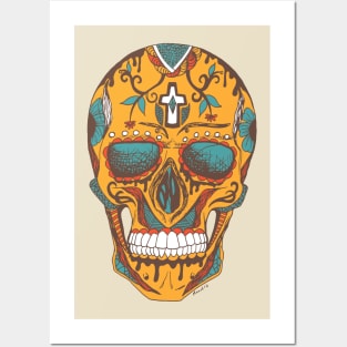 Cafe Los Muertos Skull Posters and Art